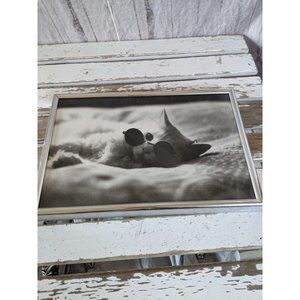 Kitten cat painting picture frame sunglasses wall